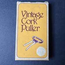 Vintage Cork Puller “BROOKSIDE” wine opener in original box. (two prong style) 