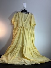 Madewell Yellow Stripe Peasant MIDI Dress, XXL. 1430