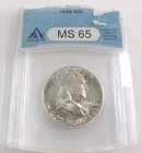 1958 Franklin Silver Half Dollar ANACS MS 65