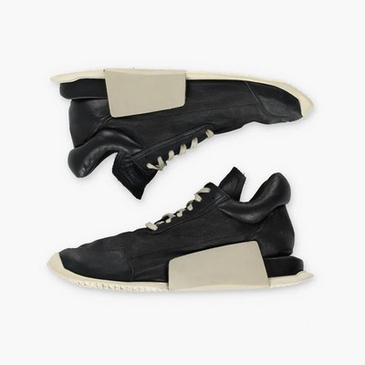 ADIDAS x RICK OWENS 'Level Runner Boost' RARE Black Low Sneakers (9)