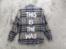 Cakeworthy Star Wars Shirt Mandalorian This is the Way Flannel Grogu Mens Medium