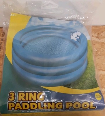 Swimmingpool rund Ø 1,52 cm 3 Ringe Planschbecken Pool blau. Neu