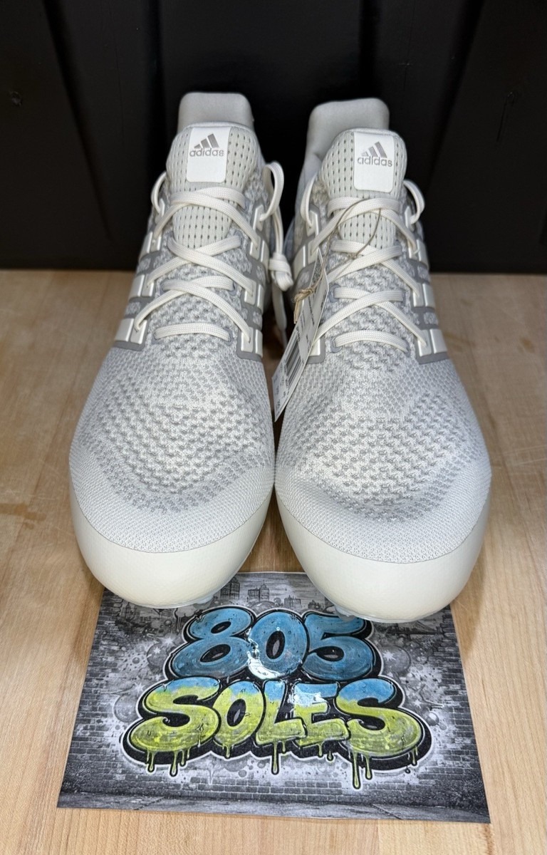 Adidas UltraBoost Footballs Cleats Talc Grey White Granite JP7409 Size 10.5 Adidas Ultraboost Football Cleats Talc Grey White Men main image 3
