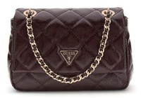 Guess Juliet Mini Flap Bag Schultertasche Tasche Burgundy Dunkelviolett Neu