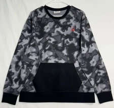 AND 1 Basketball Sweatshirt Hoodless size Medium Black Gray Large Pocket Stretch