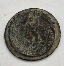 Dug Virginia State Seal Coat Button - Scoville Mfg Co Waterbury BM