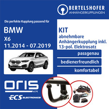 F�r BMW X6 Typ F16 11.2014-07.2019 AHK abnehmbar +13pol spezifisch E-Satz TOP