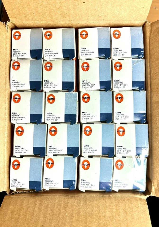 OSRAM DULUX MR11 40890 WFL 20W 12V GU 4 (10 PACK) - Image 2 of 4