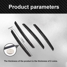 4X Car Door Edge Scratch Anti-collision Protector Guard Strip Cover Bumper Black