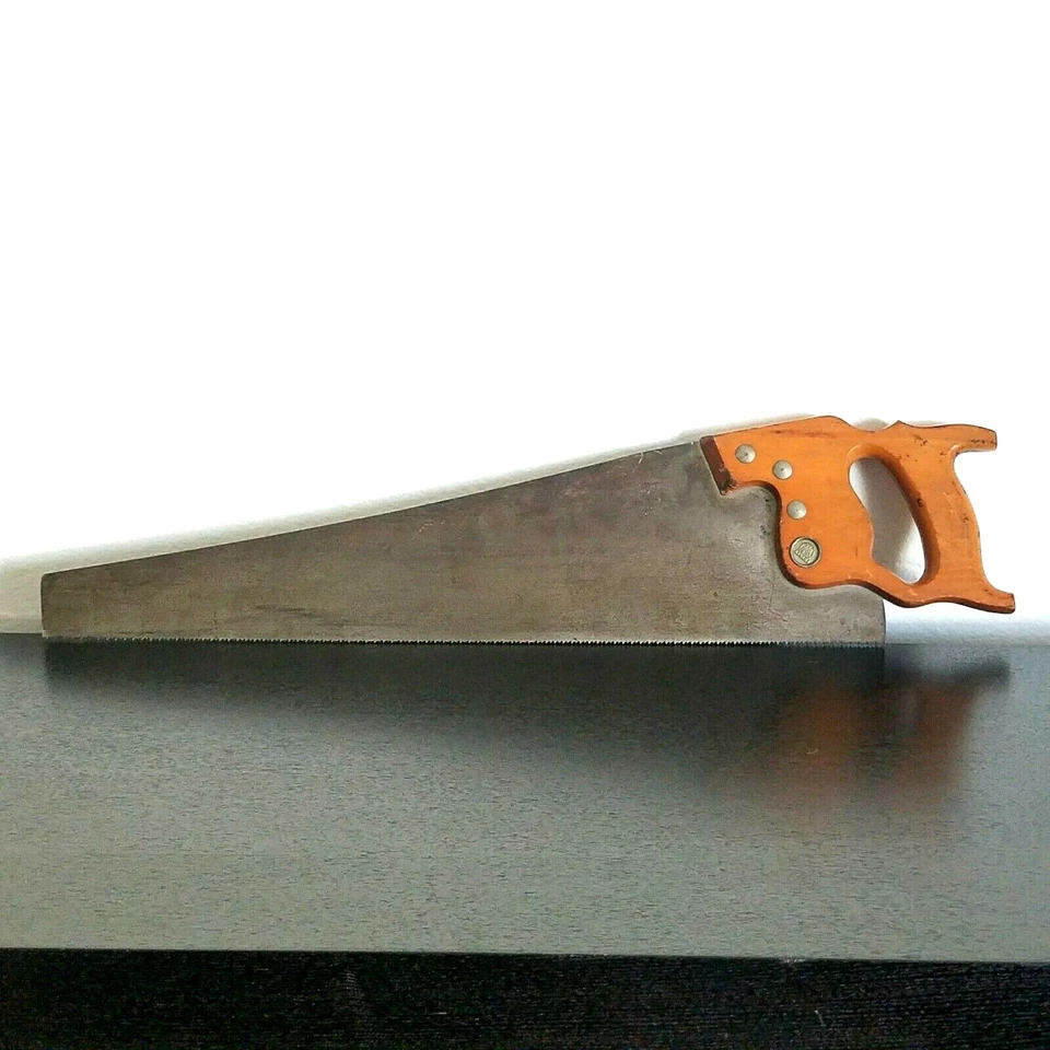 Vtg ATKINS Silver Steel Hand Saw No. 51 Ship Wood Tool Made in the USA 22" * - Image 4 of 4