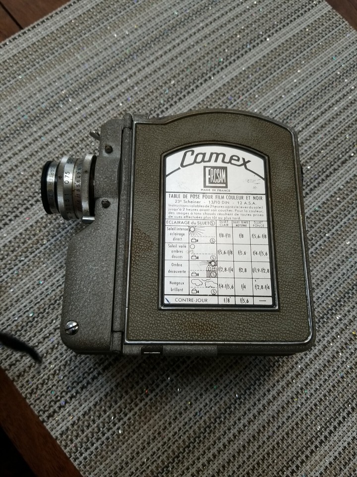 Caméra Camex Ercsam Type GS 16 Mm Avec Objectif Cinor C F/1.9 – 20mm – état Fonctionnel