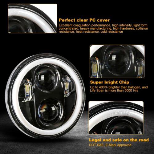 4Pcs 5.75" inch LED Headlights RGB Angel Eyes Hi-Lo for 1967-1974 Dodge Charger - Bild 6 von 12