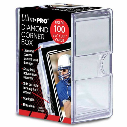 10 x Ultra Pro Clear Trading Card 100 Count Storage Box Diamond Corners 100ct - Picture 3 of 3