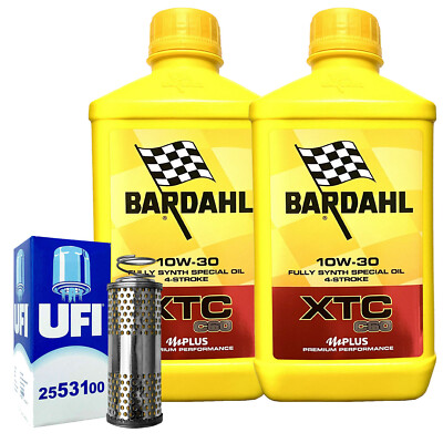 Bardahl XTC 10W30 Ölwechselkit Für Moto Guzzi V50 III POLIZIA 500 1988