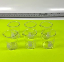 Kimax Kimble USA 20ml Beakers No. 1400 with Spout (Lot of 6) NEW