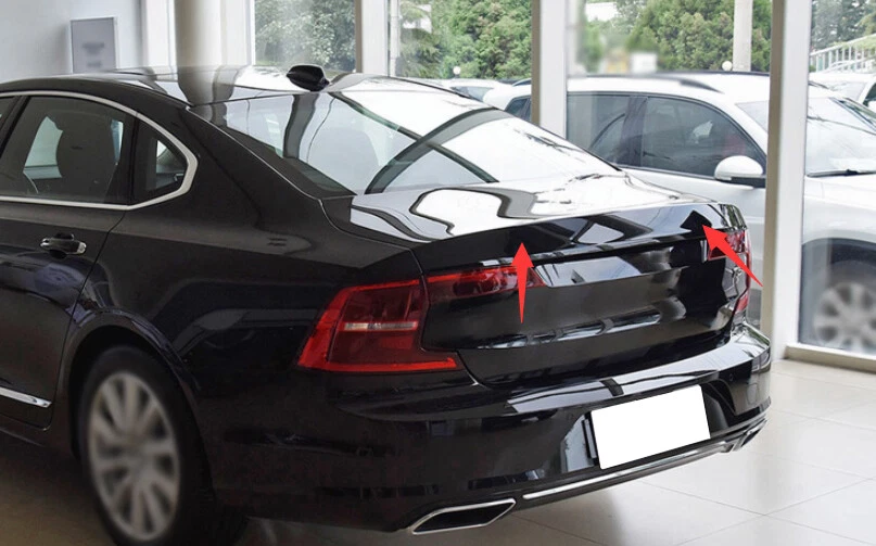 Exterior Rear Spoiler Tail Trunk Wing Bar Trim 1pcs For Volvo S90 2017-2022 Gray - Image 2 of 4