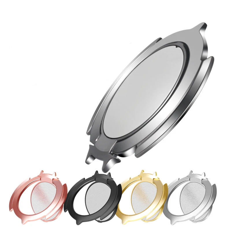 Universal 360° Finger Ring Cell Phone Holder Stand Car Magnetic Metal Plate - Image 2 of 4