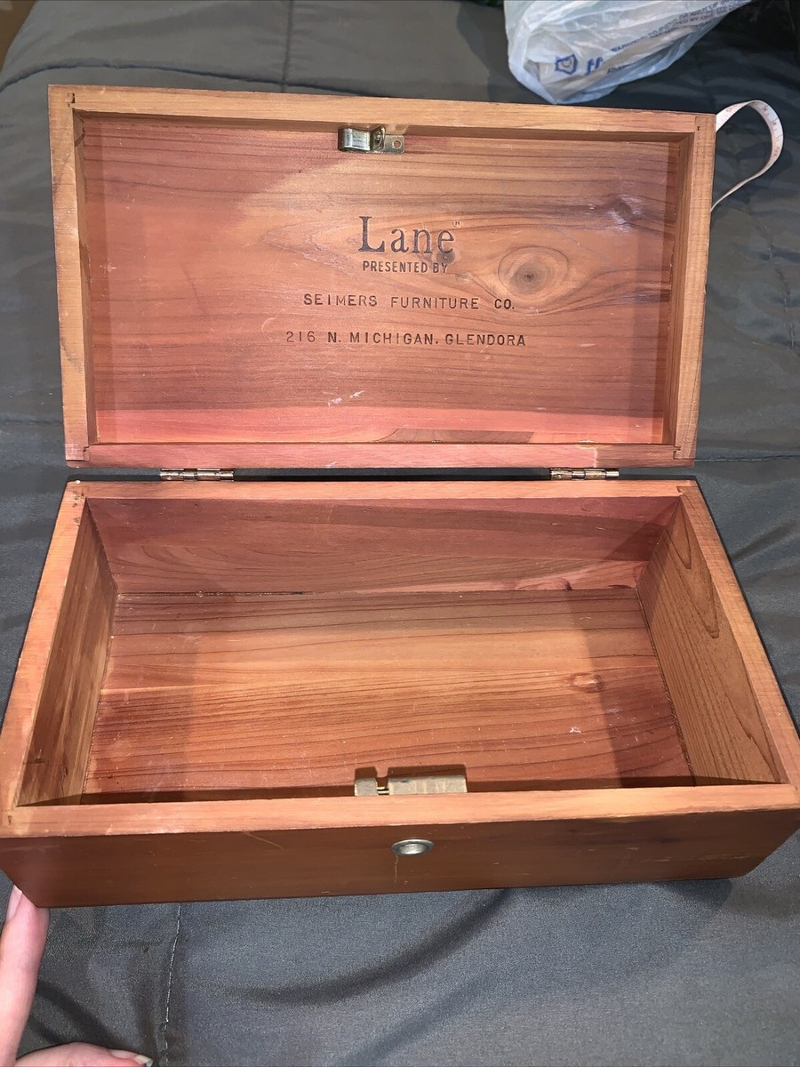 Vintage Small Miniature Lane Cedar Hope Chest Box 9