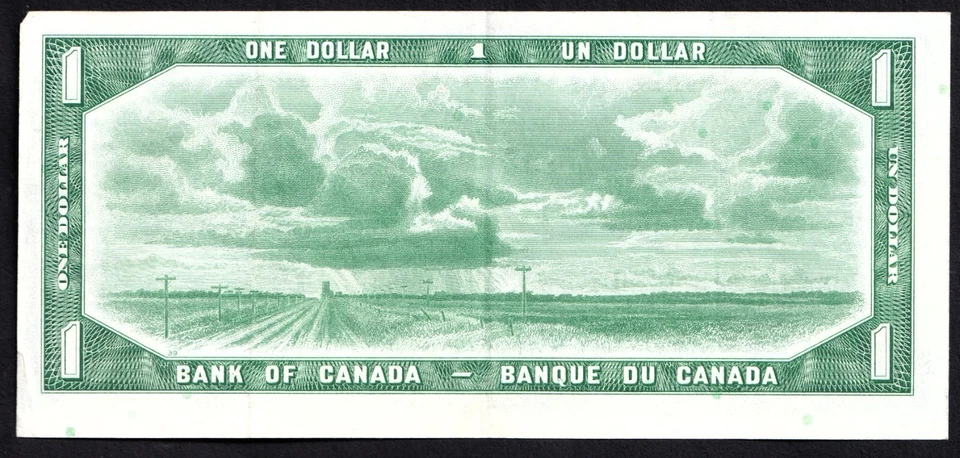 Canada 1954 $1 One Dollar Replacement Banknote Beattie - Coyne *A/A 0041550 - Image 2 of 2