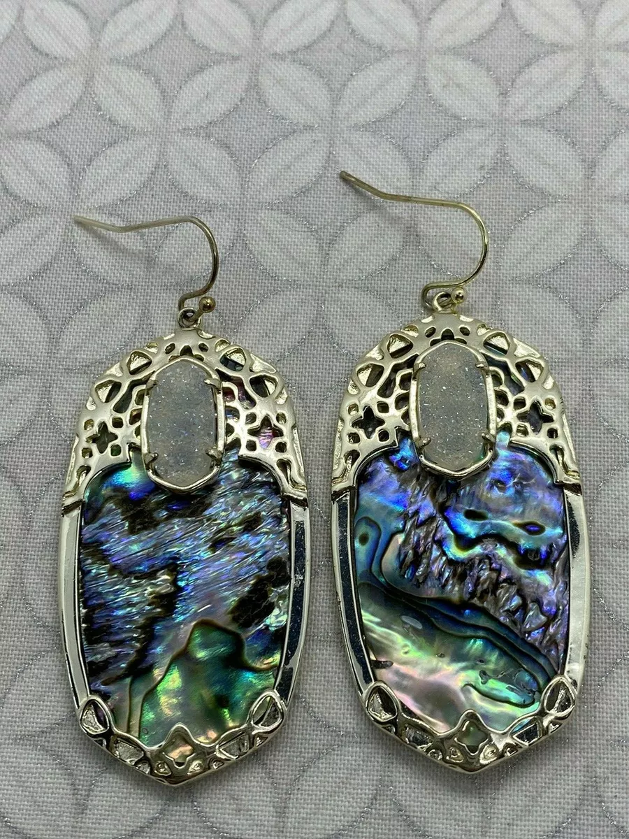 Kendra scott white abalone earrings deals