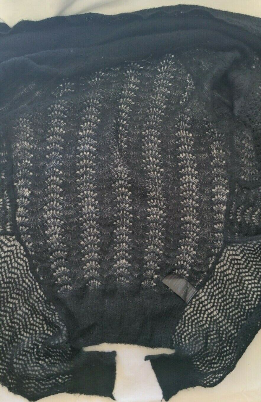 ALLSAINTS Black Loose Knit Draped Cardigan Duster… - image 8