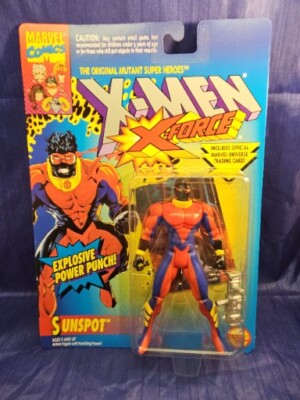 X-Men X-Force Marvel Comics Sunspot Toy Biz Action Figure Punching Power 1994 