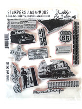 Tim Holtz Cling Stamps Travel Ways CMS162 Stampers Anonymous