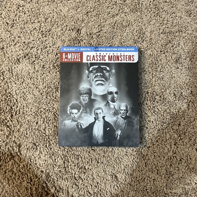 Universal Classic Monsters 6-Film Collection Blu-Ray + Digital (STEAL BOOK) NICE
