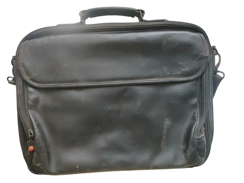 @ Leather Many Pockets Shoulder Strap Laptop Bag For Men j203