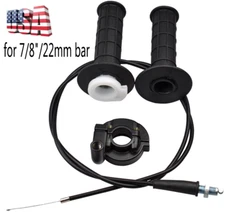US Twist Throttle Handle Grip Cable Kit For Dirt Bike Quad 47cc 49cc (7/8"/22mm)