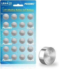 PGSONIC LR44 Battery 24pcs  AG13 SR44 357  Expires 12/2029  NEW/SEALED