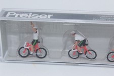 Preiser 79087 Radfahrer-Figuren – 3 Figuren Mit Fahrrädern, Spur N (1:160)