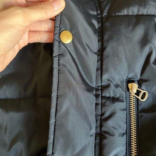 H&M navy blue puffer coat jacket size medium - Picture 8 of 9