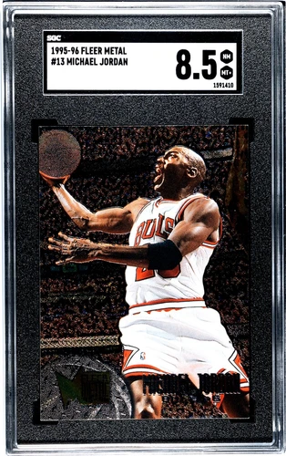 Michael Jordan basketball card SGC 8.5 Nm-Mt+  1995 Metal Bronze SP Bulls GOAT