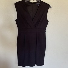 Banana Republic Black Stretch V Neck Sheath Dress  size 4