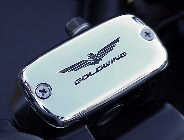 Honda Gold Wing GoldWing GL 1500 1800 CHROME FLUID CAPS - Image 2 of 2