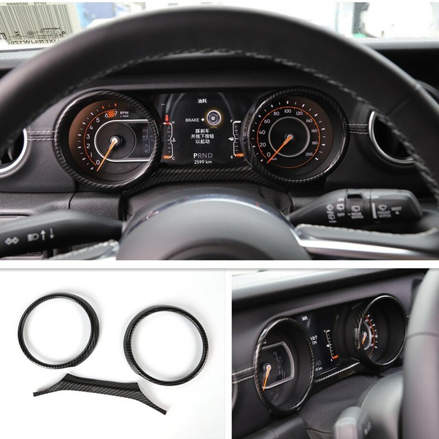 Fit For 2020 Jeep Gladiator Carbon Fiber Dashboard Decorative Frame