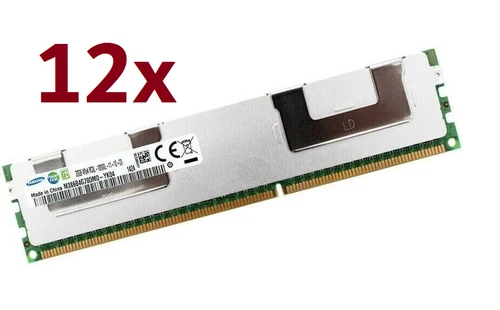 12x 32GB 384GB DDR3 1600MHz ECC LRDIMM RAM für HP Proliant DL160; DL360p Gen8 