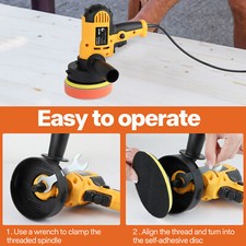 Electric Polisher Buffer Sander Car Polishing Machine 5" Buffing Sponge Kit — image 11
