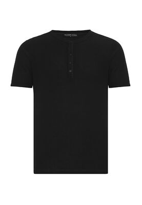 Redbridge Herren T-Shirt Basic mit Knopfleiste Slim Fit Figurbetont M1359
