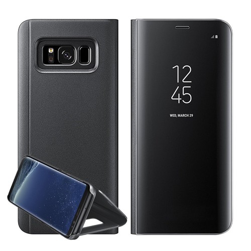 Clear View Mirror Cover Flip Case for Galaxy S21 S22 S23 S24 FE S25 Ultra/iPhone - Picture 11 of 26