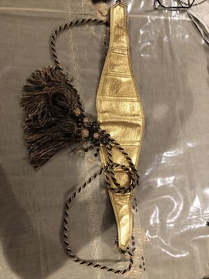 tassel me black/ gold reversible belt with tassels | eBay display picture 3