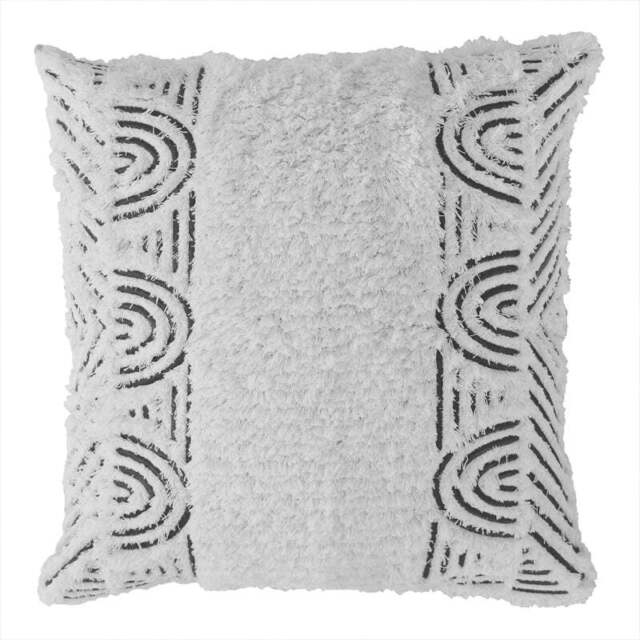Cushion Cover Boho Textured Single Sided Africa Mono 50cm x 50cm