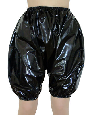 Schwarze PVC Shorts Unterhose Windelhose Unterwäsche Unterteile Directoire Vinyl Panty