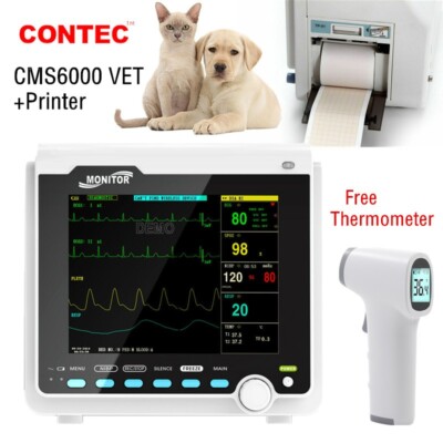 Veterinary Free Printer Patient Monitor 6 Parameters Vital Signs Monitor VET