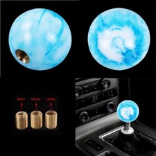 Universal Jdm Marble Round Ball Blue White Manual Gear Stick Shift Knob Shifter Universal Jdm Marble Round Ball Blue White Manual Gear Stick Shift Knob Shifter