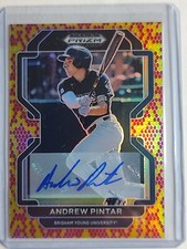 Andrew Pintar 2022 Panini Prizm Draft Picks Snakeskin Rookie Auto #d/15