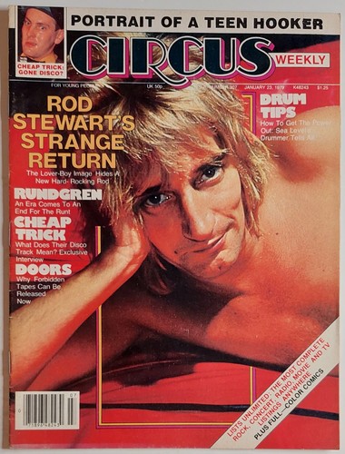 Circus Magazine January 23 1979 Cheap Trick Rod Stewart Molly Hatchet Tom Waits - Picture 3 of 17