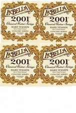 La Bella Classical Guitar Strings Hard Tension Silver Plated 2001  4 Sets 