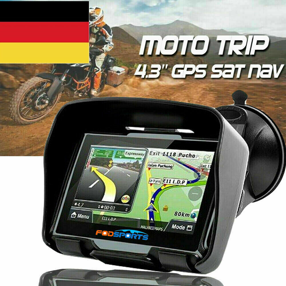 4,3 Zoll Motorrad Navigationsgerät Navi GPS Radtour LKW Auto Reise Wasserdicht